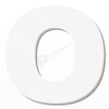 Lettera O in polistirolo - Arial - Bianco
