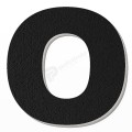 Lettera O in polistirolo - Arial - Nero