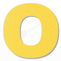 Lettera O in polistirolo - Arial - Giallo