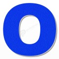 Lettera O in polistirolo - Arial - Blu