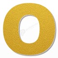 Lettera O in polistirolo - Arial - Oro