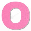Lettera O in polistirolo - Arial - Rosa