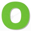 Lettera O in polistirolo - Arial - Verde