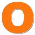 Lettera O in polistirolo - Arial - Arancione