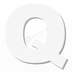 Lettera Q in Polistirolo Personalizzabile per Decorazioni 2