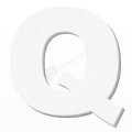 Lettera Q in polistirolo - Arial - Bianco