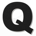 Lettera Q in polistirolo - Arial - Nero