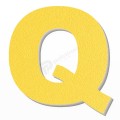 Lettera Q in polistirolo - Arial - Giallo