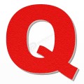 Lettera Q in polistirolo - Arial - Rosso