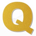 Lettera Q in polistirolo - Arial - Oro
