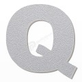 Lettera Q in polistirolo - Arial - Argento