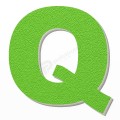 Lettera Q in polistirolo - Arial - Verde