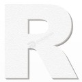 Lettera R in polistirolo - Arial - Bianco