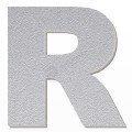 Lettera R in polistirolo - Arial - Argento