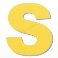 Lettera S in polistirolo - Arial - Giallo