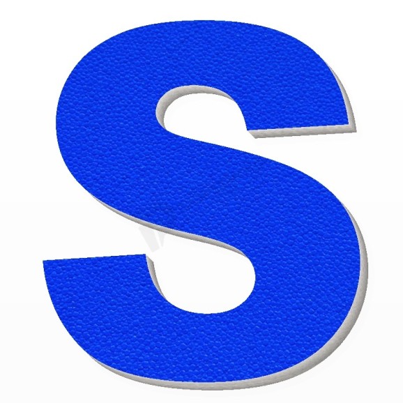 Lettera S in polistirolo - Arial - Blu