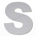 Lettera S in polistirolo - Arial - Argento