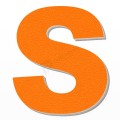 Lettera S in polistirolo - Arial - Arancione