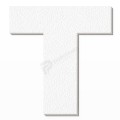 Lettera T in polistirolo - Arial - Bianco