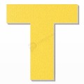Lettera T in polistirolo - Arial - Giallo
