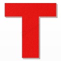 Lettera T in polistirolo - Arial - Rosso