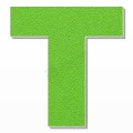 Lettera T in polistirolo - Arial - Verde