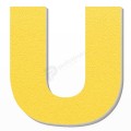 Lettera U in polistirolo - Arial - Giallo