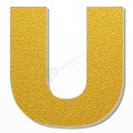 Lettera U in polistirolo - Arial - Oro
