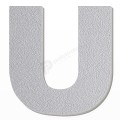 Lettera U in polistirolo - Arial - Argento