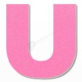 Lettera U in polistirolo - Arial - Rosa
