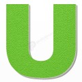 Lettera U in polistirolo - Arial - Verde