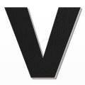 Lettera V in polistirolo - Arial - Nero