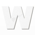 Lettera W in polistirolo - Arial - Bianco