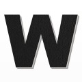 Lettera W in polistirolo - Arial - Nero