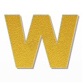 Lettera W in polistirolo - Arial - Oro