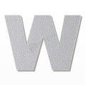 Lettera W in polistirolo - Arial - Argento