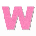Lettera W in polistirolo - Arial - Rosa