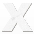 Lettera X in polistirolo - Arial - Bianco