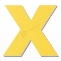Lettera X in polistirolo - Arial - Giallo