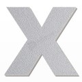 Lettera X in polistirolo - Arial - Argento