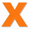 Lettera X in polistirolo - Arial - Arancione