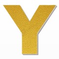 Lettera Y in polistirolo - Arial - Oro