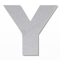 Lettera Y in polistirolo - Arial - Argento