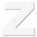 Lettera Z in polistirolo - Arial - Bianco