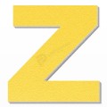 Lettera Z in polistirolo - Arial - Giallo