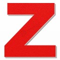 Lettera Z in polistirolo - Arial - Rosso