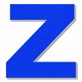 Lettera Z in polistirolo - Arial - Blu