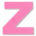 Lettera Z in polistirolo - Arial - Rosa