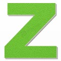 Lettera Z in polistirolo - Arial - Verde