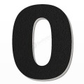 Numero 0 in polistirolo - Arial - Nero